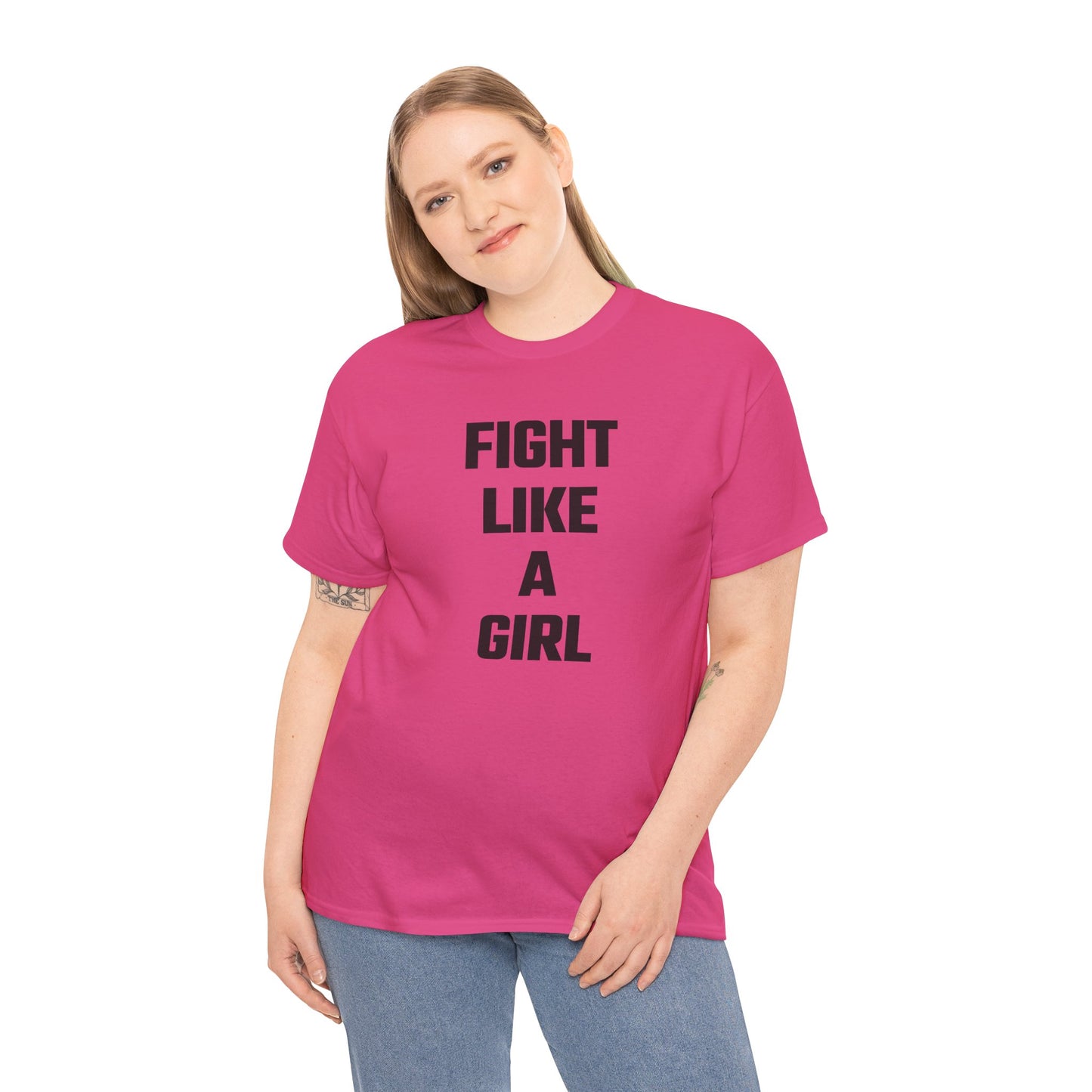 Fight Like A Girl (Version 2) Graphic Tee - Unisex Cotton T-Shirt
