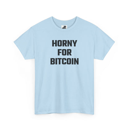 Horny For Bitcoin Crypto Themed T-Shirt