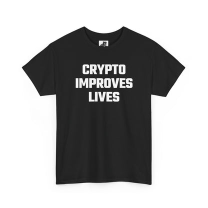 Crypto Improves Lives Graphic Tee - Unisex Cotton T-Shirt