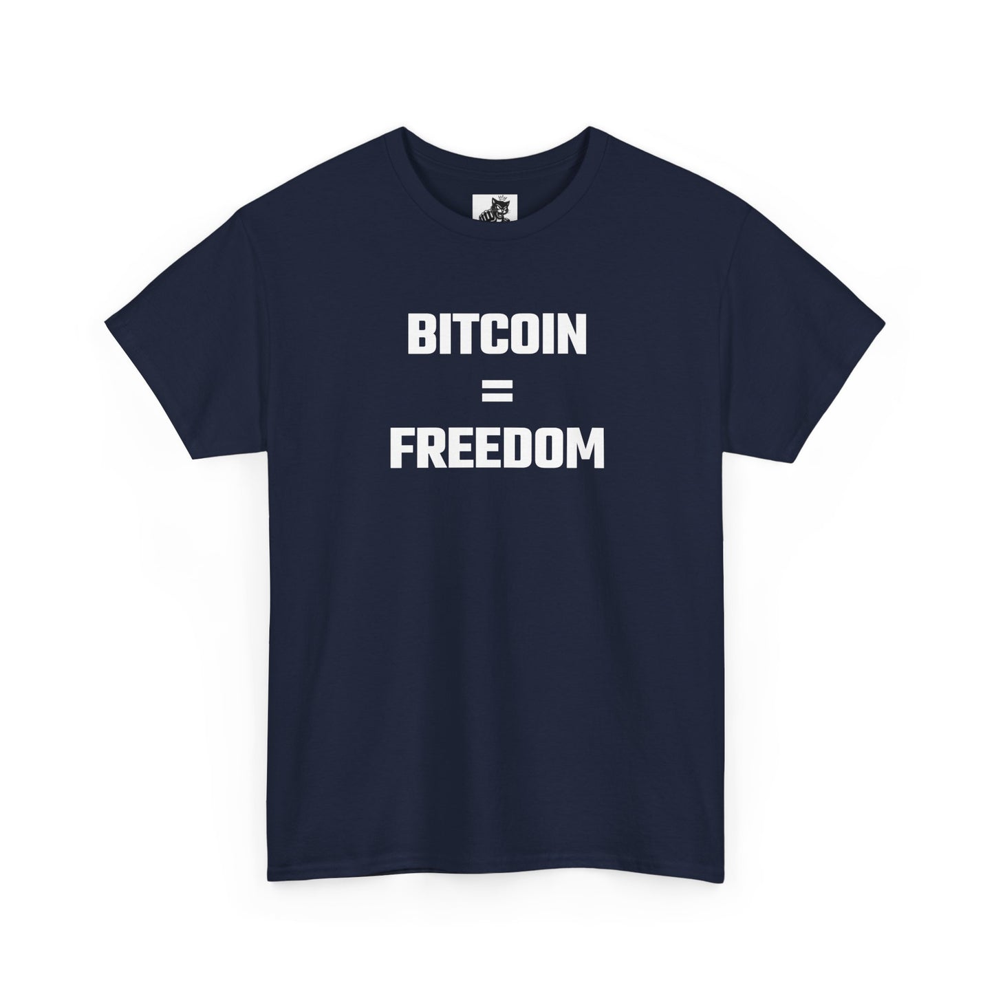 Bitcoin Equals Freedom Crypto Themed T-Shirt