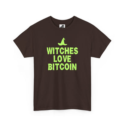 Witches Love Bitcoin (Version 2) Graphic Tee - Crypto Halloween Witch T-Shirt