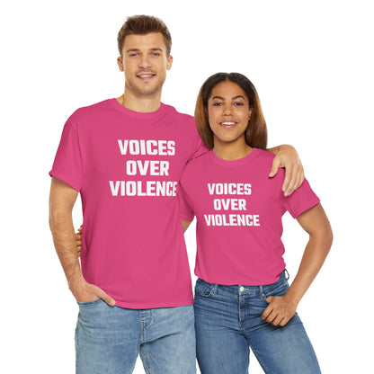 Voices Over Violence Graphic Tee - Unisex Cotton T-Shirt