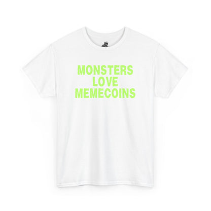 Monsters Love Memecoins (Version 2) Graphic Tee - Crypto Halloween T-Shirt