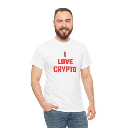I Love Crypto (Version 3) Graphic Tee - Unisex Cotton T-Shirt