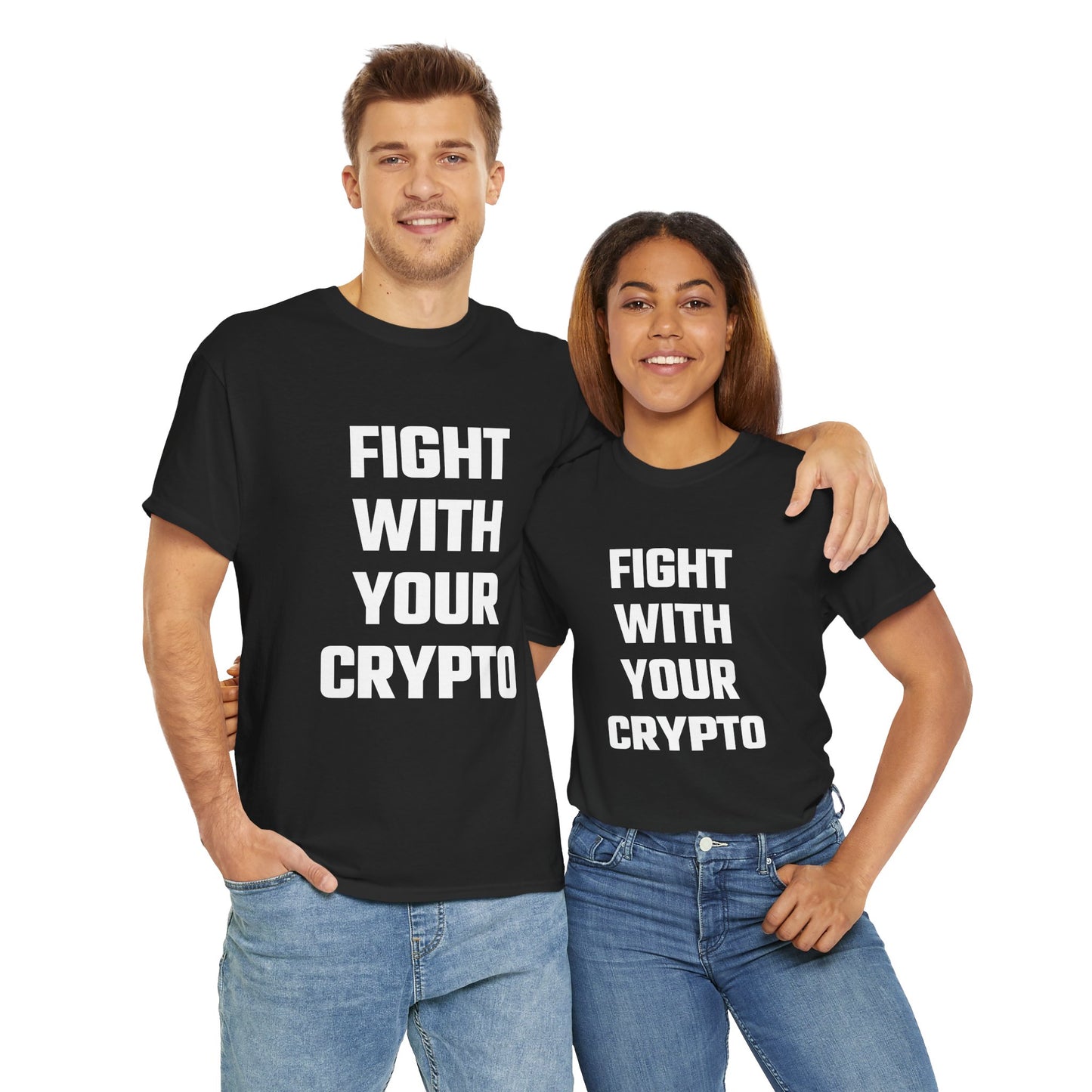 Fight With Your Crypto Graphic Tee - Unisex Cotton T-Shirt