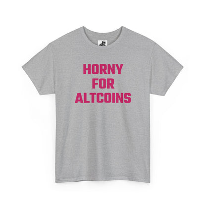 Horny For Altcoins (Version 2) Crypto Themed T-Shirt