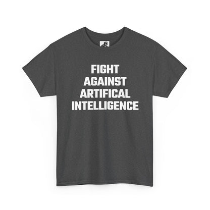 Fight Against Artificial Intelligence Graphic Tee - Unisex Cotton T-Shirt