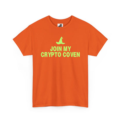 Join My Crypto Coven (Version 2) Graphic Tee - Crypto Halloween Witch T-Shirt