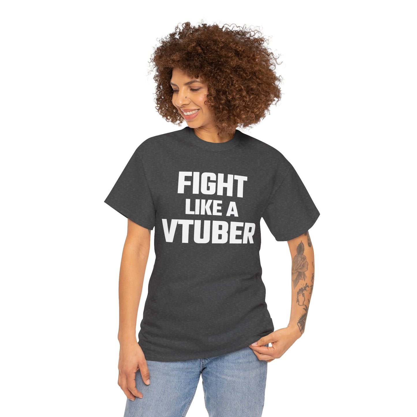 Fight Like A VTuber Graphic Tee - Unisex Cotton T-Shirt