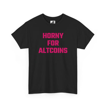 Horny For Altcoins (Version 2) Crypto Themed T-Shirt