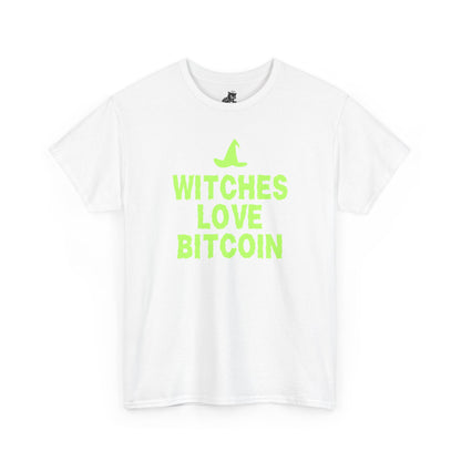 Witches Love Bitcoin (Version 2) Graphic Tee - Crypto Halloween Witch T-Shirt