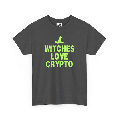 Witches Love Crypto (Version 2) Graphic Tee - Crypto Halloween Witch T-Shirt
