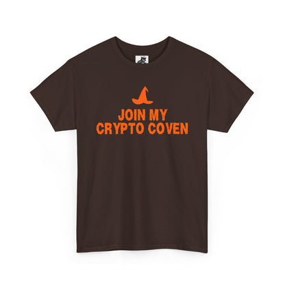 Join My Crypto Coven Graphic Tee - Crypto Halloween Witch T-Shirt