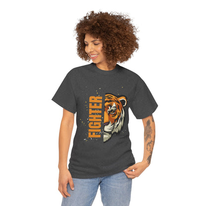 Fighter Tiger Graphic Tee - Unisex Cotton T-Shirt