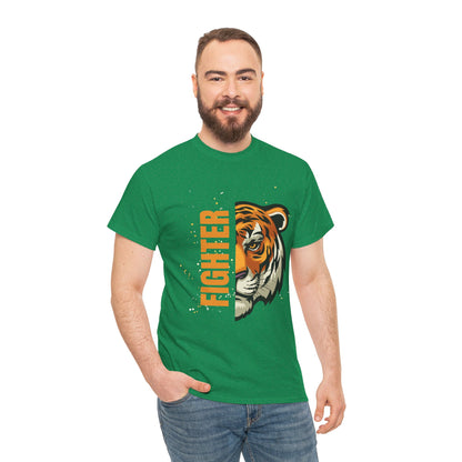 Fighter Tiger Graphic Tee - Unisex Cotton T-Shirt