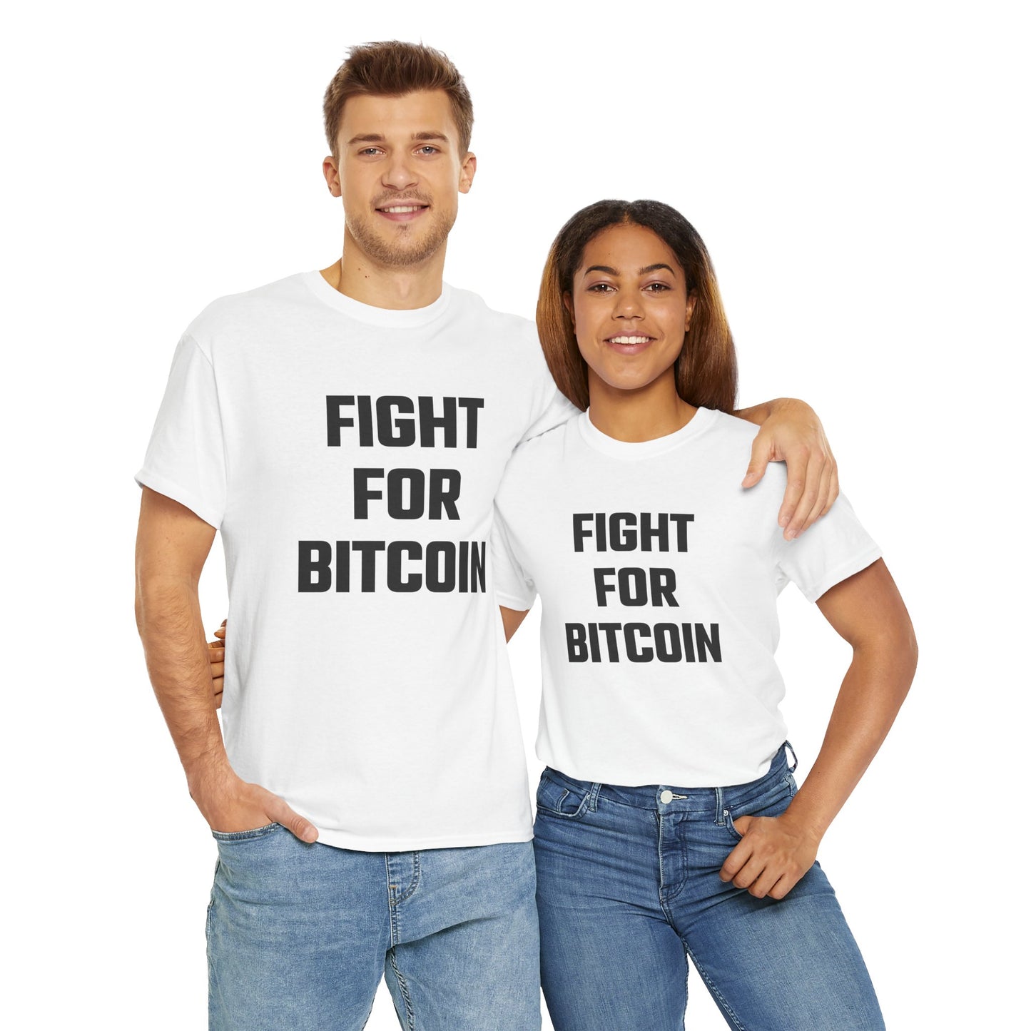 Fight for Bitcoin Graphic Tee - Unisex Cotton T-Shirt