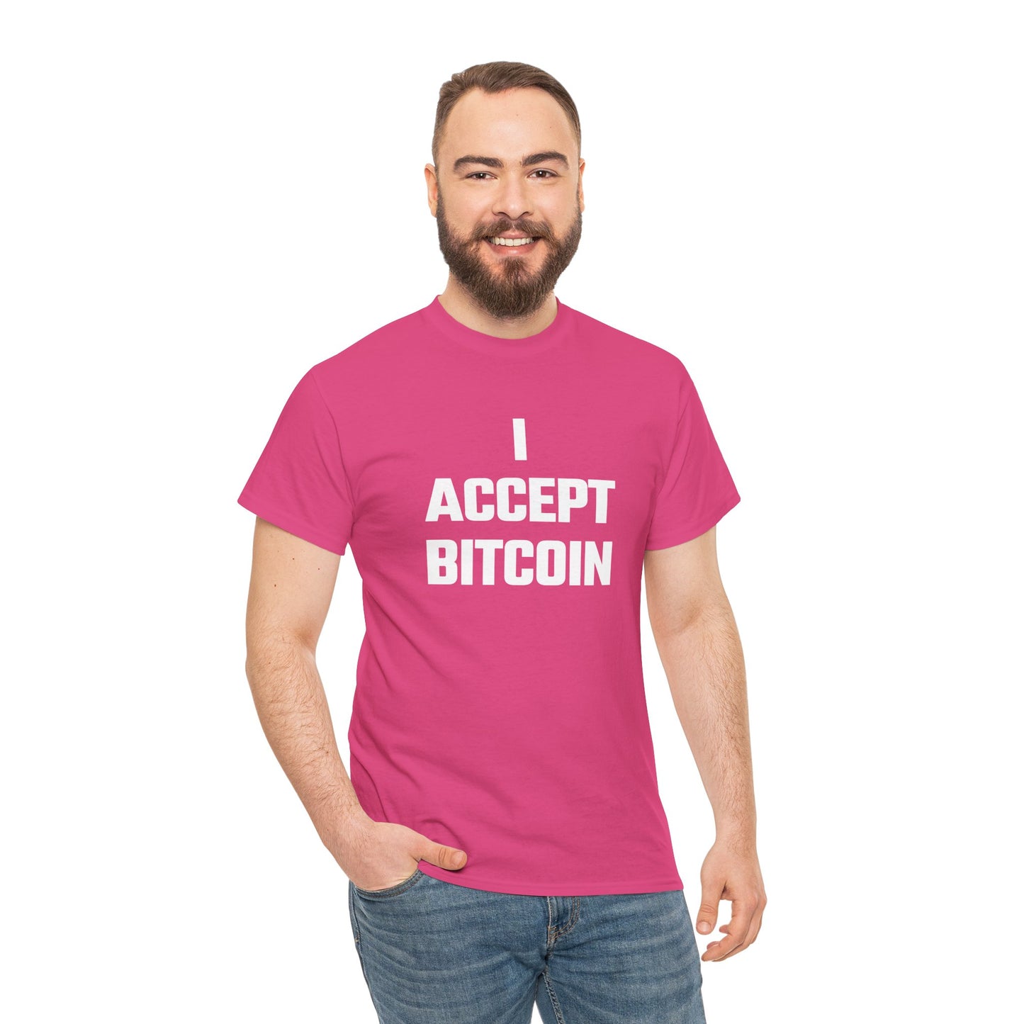 I Accept Bitcoin Graphic Tee - Unisex Cotton T-Shirt