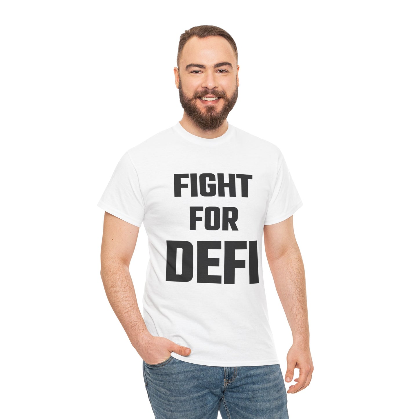 Fight for Defi Graphic Tee - Unisex Cotton T-Shirt