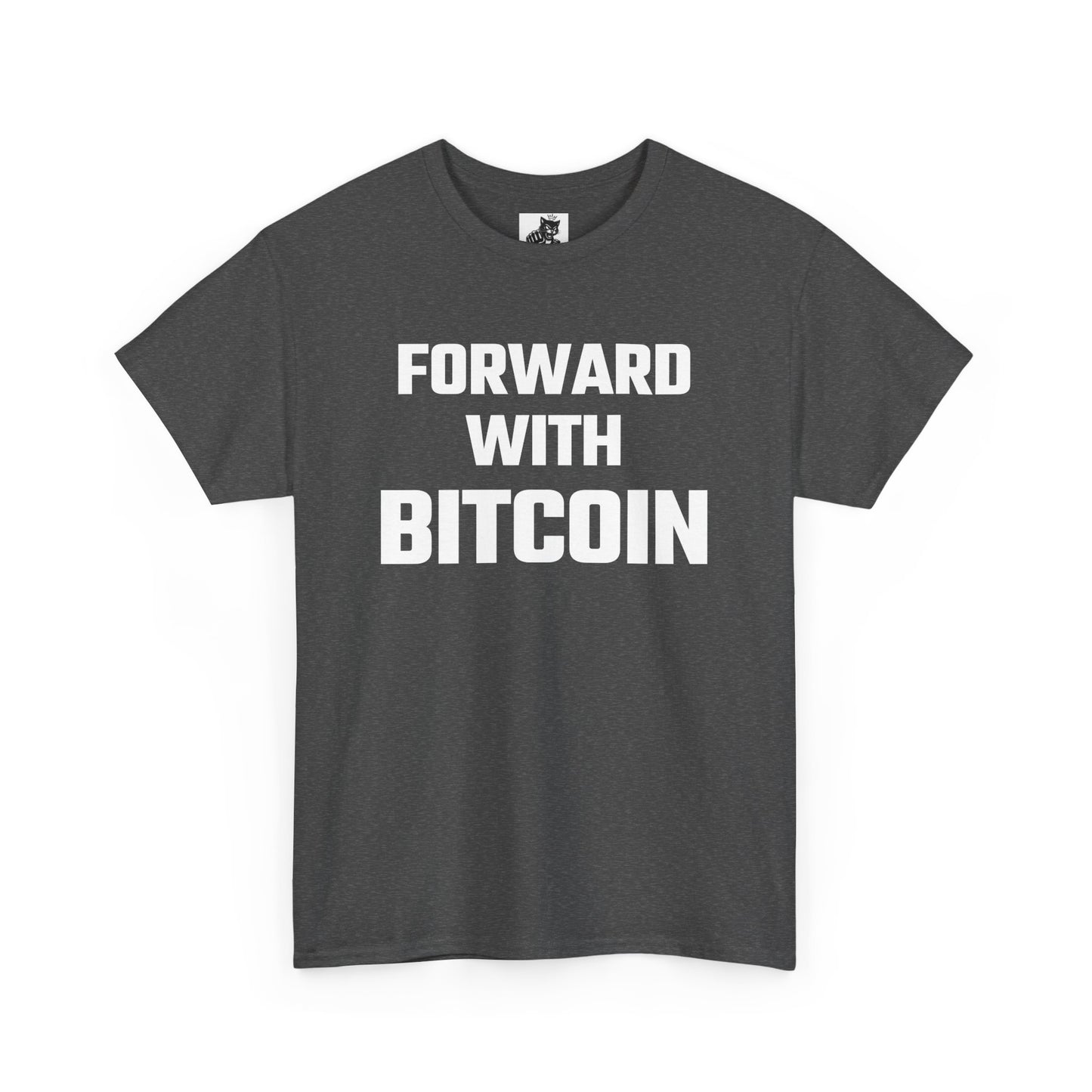 Forward With Bitcoin Graphic Tee - Unisex Cotton T-Shirt