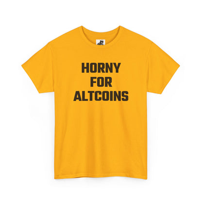 Horny For Altcoins (Version 2) Crypto Themed T-Shirt