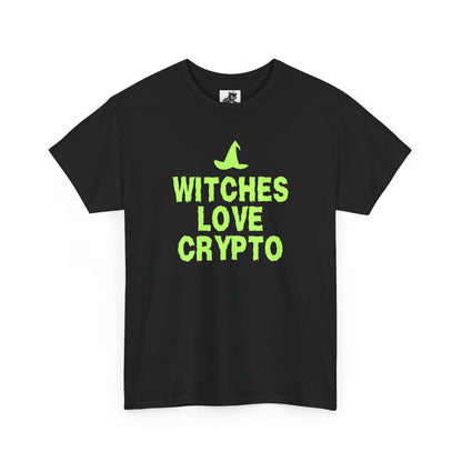 Witches Love Crypto (Version 2) Graphic Tee - Crypto Halloween Witch T-Shirt