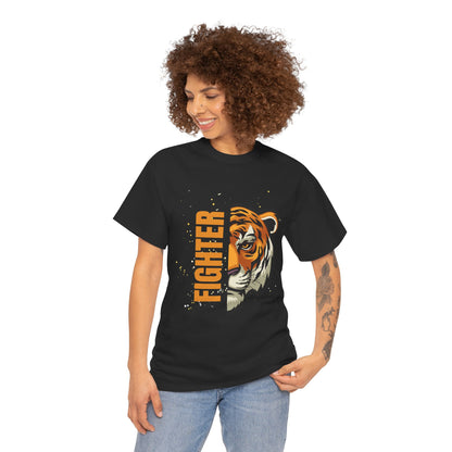 Fighter Tiger Graphic Tee - Unisex Cotton T-Shirt