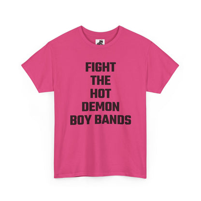 Fight The Hot Demon Boy Bands (Version 2) Graphic Tee - Unisex Cotton T-Shirt