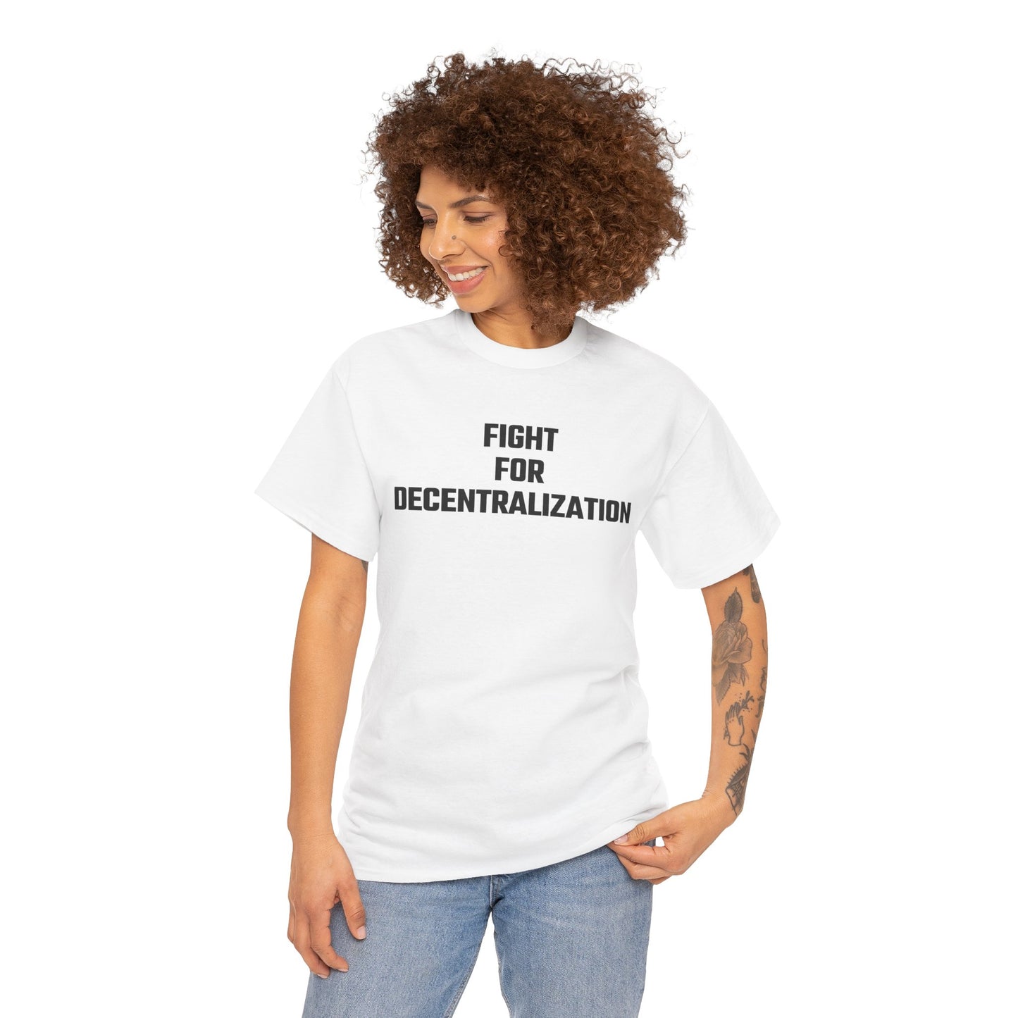 Fight For Decentralization Graphic Tee - Unisex Cotton T-Shirt