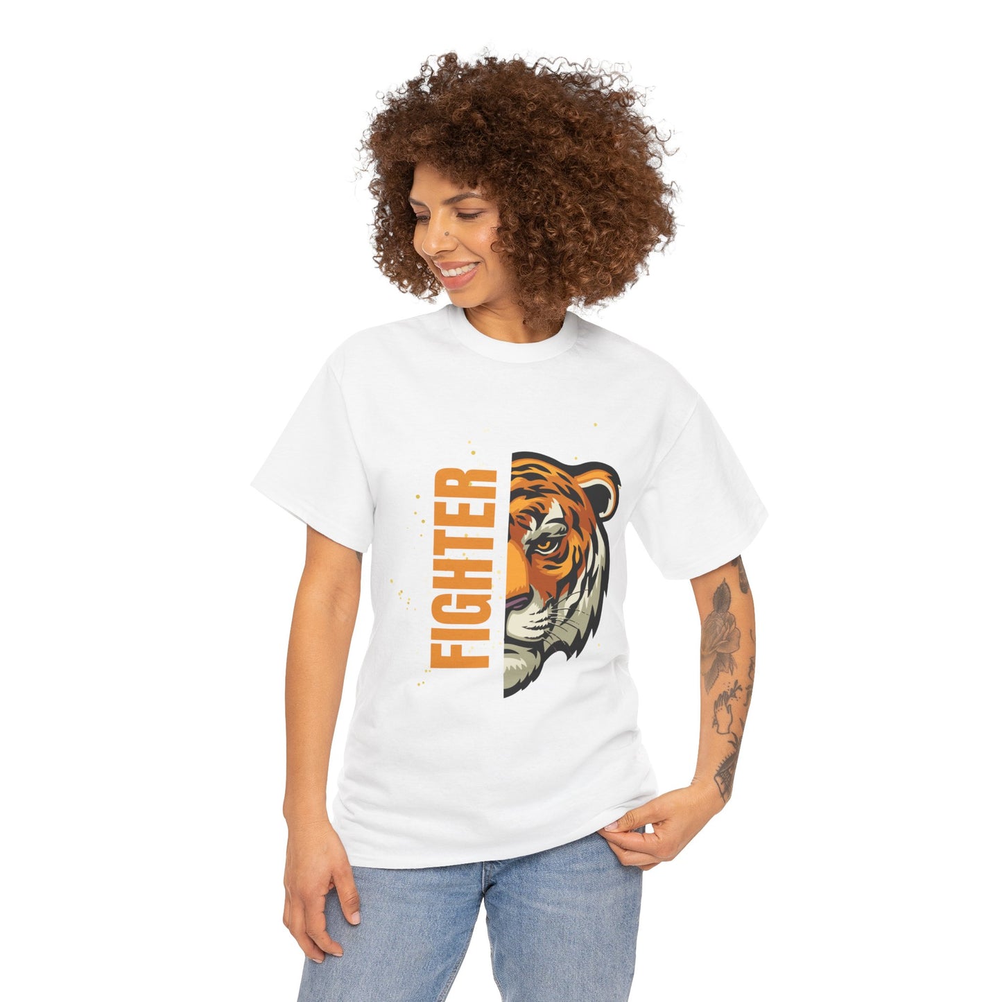 Fighter Tiger Graphic Tee - Unisex Cotton T-Shirt