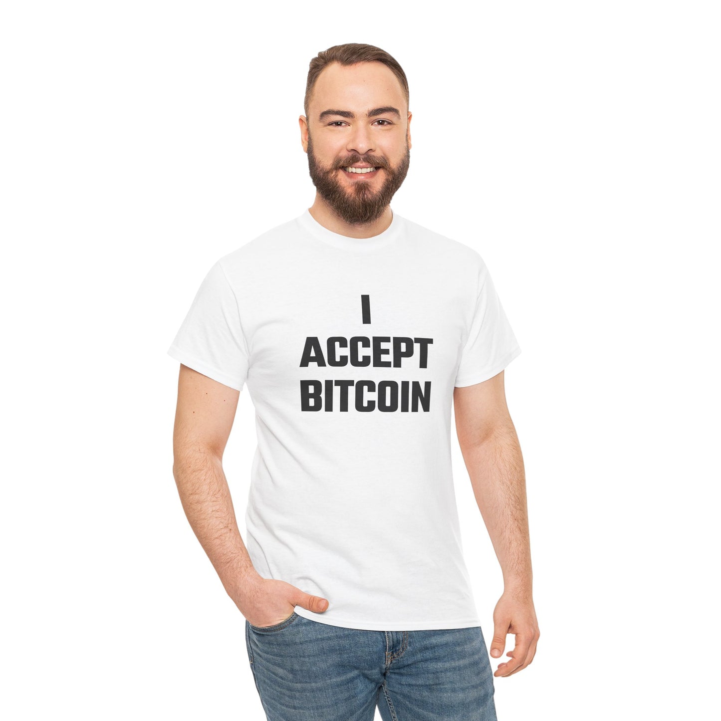 I Accept Bitcoin Graphic Tee - Unisex Cotton T-Shirt