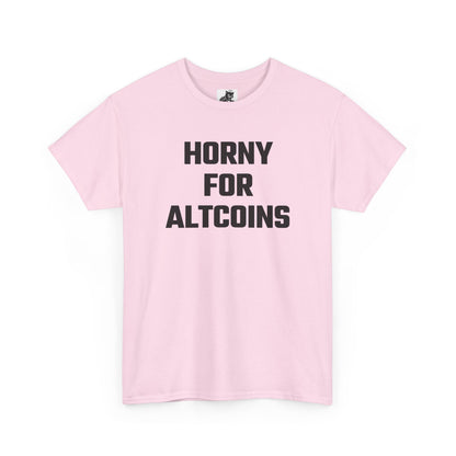 Horny For Altcoins Crypto Themed T-Shirt