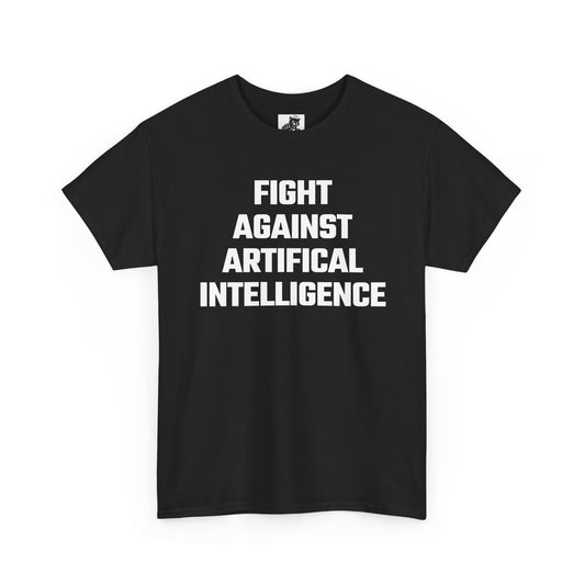 Fight Against Artificial Intelligence Graphic Tee - Unisex Cotton T-Shirt