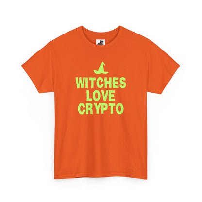 Witches Love Crypto (Version 2) Graphic Tee - Crypto Halloween Witch T-Shirt