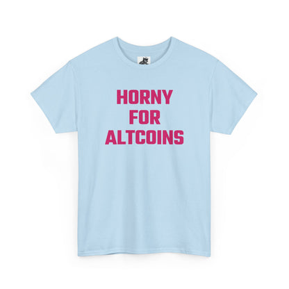 Horny For Altcoins (Version 2) Crypto Themed T-Shirt
