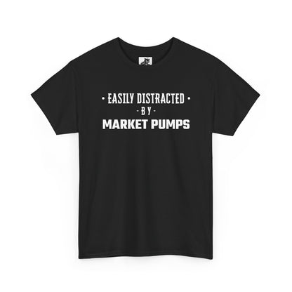 Easily Distracted By Market Pumps Graphic Tee - Unisex Cotton T-Shirt