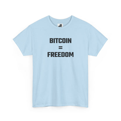 Bitcoin Equals Freedom Crypto Themed T-Shirt