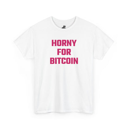Horny For Bitcoin (Version 2) Crypto Themed T-Shirt