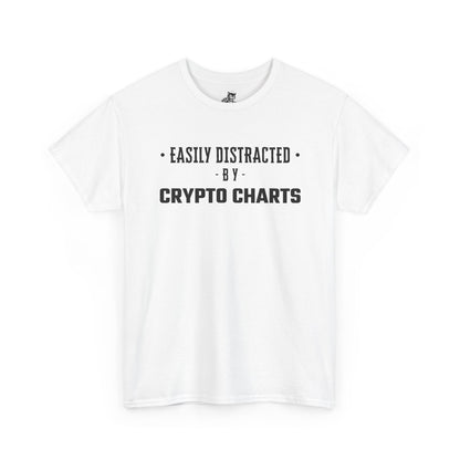 Easily Distracted By Crypto Charts Graphic Tee - Unisex Cotton T-Shirt