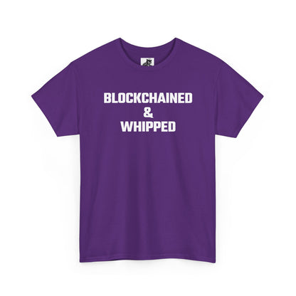 Blockchained And Whipped Crypto Themed T-Shirt