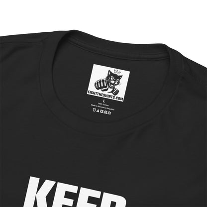 Keep Calm And Fight For Crypto Graphic Tee - Unisex Cotton T-Shirt