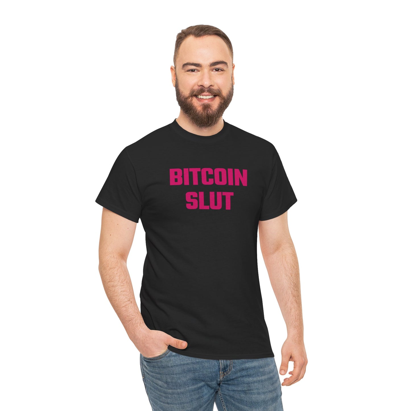 Bitcoin Slut (Version 2) Graphic Tee - Unisex Cotton T-Shirt