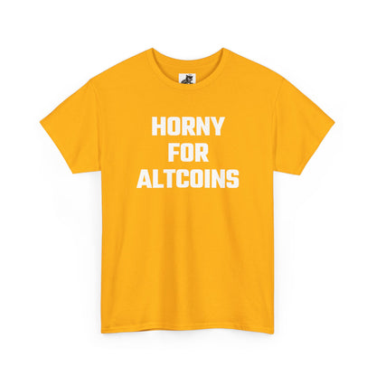 Horny For Altcoins Crypto Themed T-Shirt