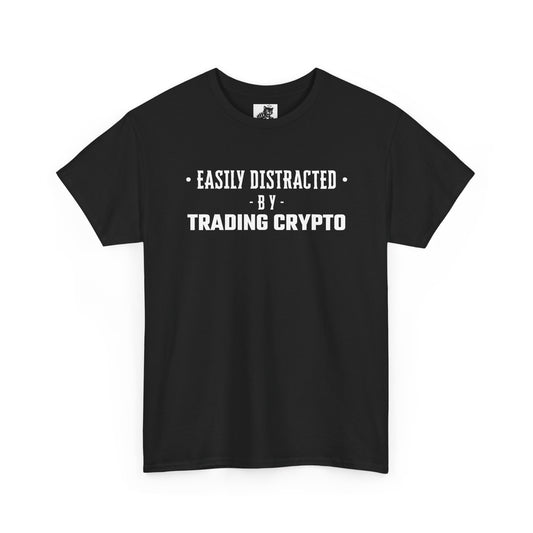 Easily Distracted By Trading Crypto Graphic Tee - Unisex Cotton T-Shirt