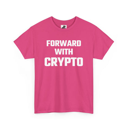 Forward With Crypto Graphic Tee - Unisex Cotton T-Shirt