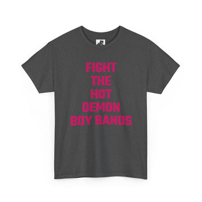Fight The Hot Demon Boy Bands (Version 2) Graphic Tee - Unisex Cotton T-Shirt