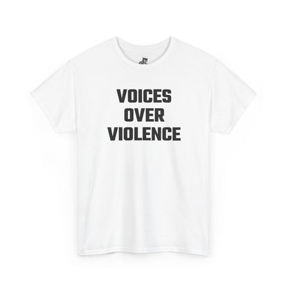 Voices Over Violence Graphic Tee - Unisex Cotton T-Shirt