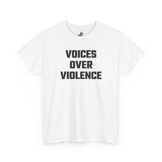 Voices Over Violence Graphic Tee - Unisex Cotton T-Shirt