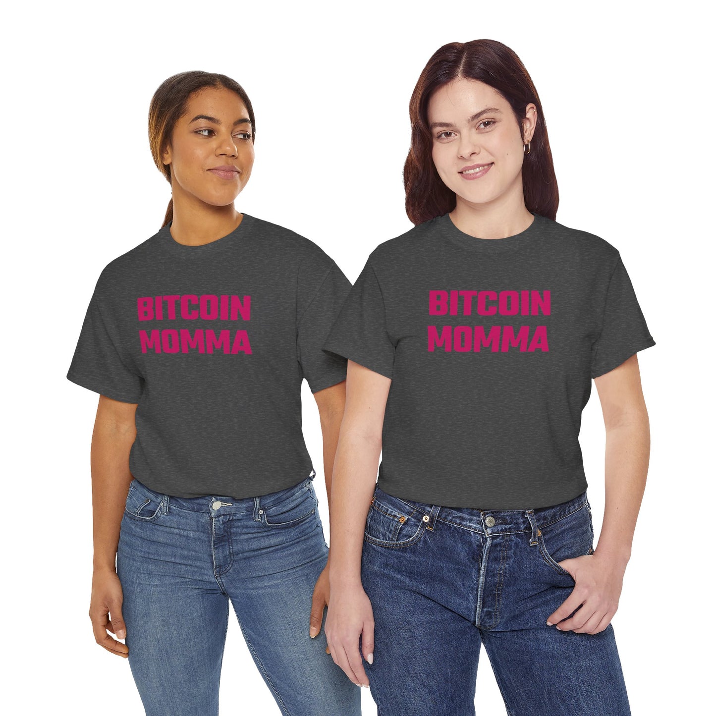 Bitcoin Momma (Version 2) Graphic Tee - Unisex Cotton T-Shirt