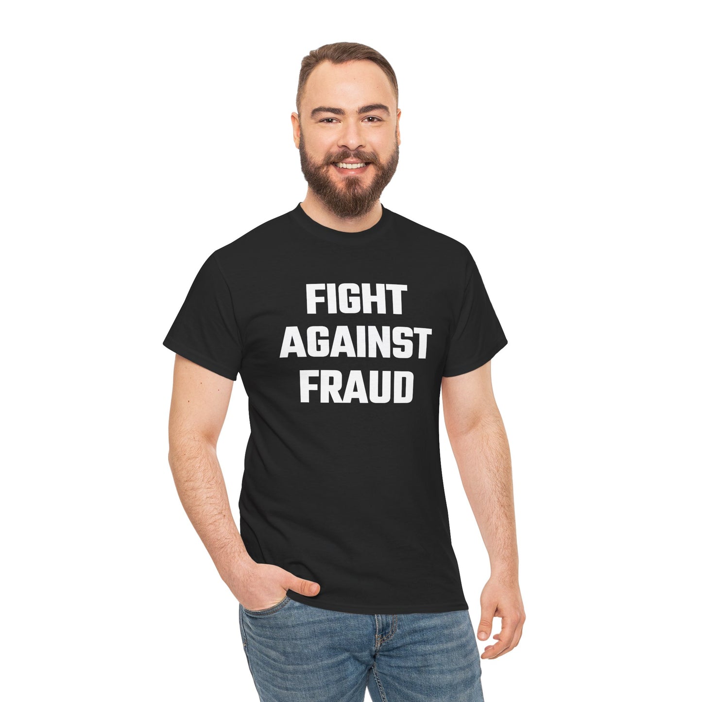 Fight Against Fraud Graphic Tee - Unisex Cotton T-Shirt