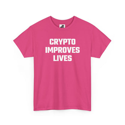 Crypto Improves Lives Graphic Tee - Unisex Cotton T-Shirt